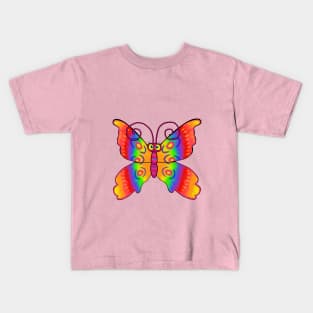 Rainbow Butterfly Kids T-Shirt